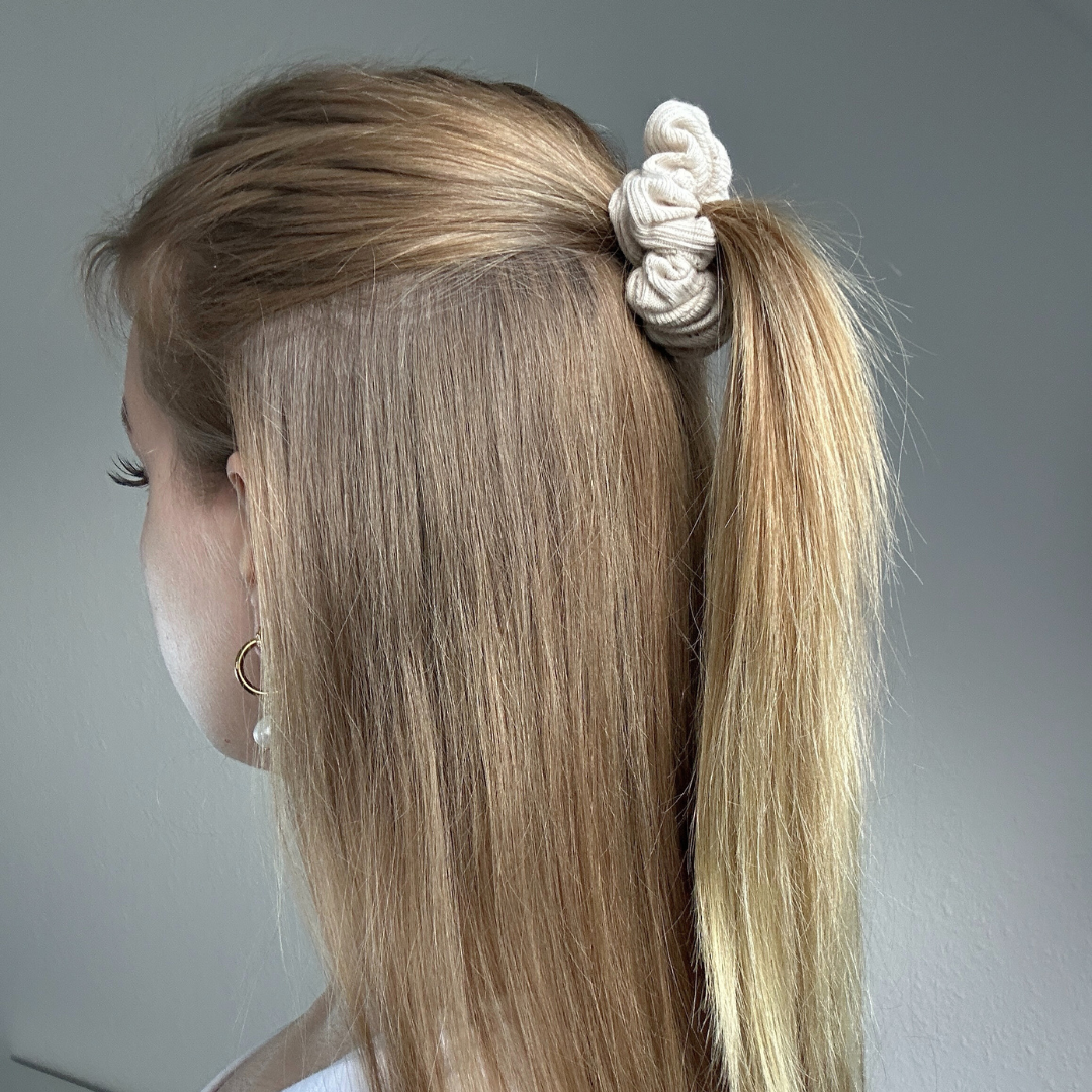Scrunchie Rippstrick Beige - Mini