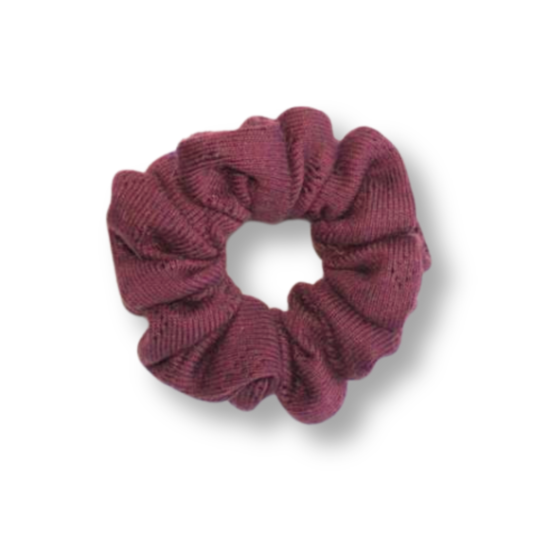 Scrunchie Rippstrick Aubergine- Mini