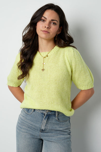 Nylon Damen Kurzarm Oberteil Gestrickt Rückenband Design