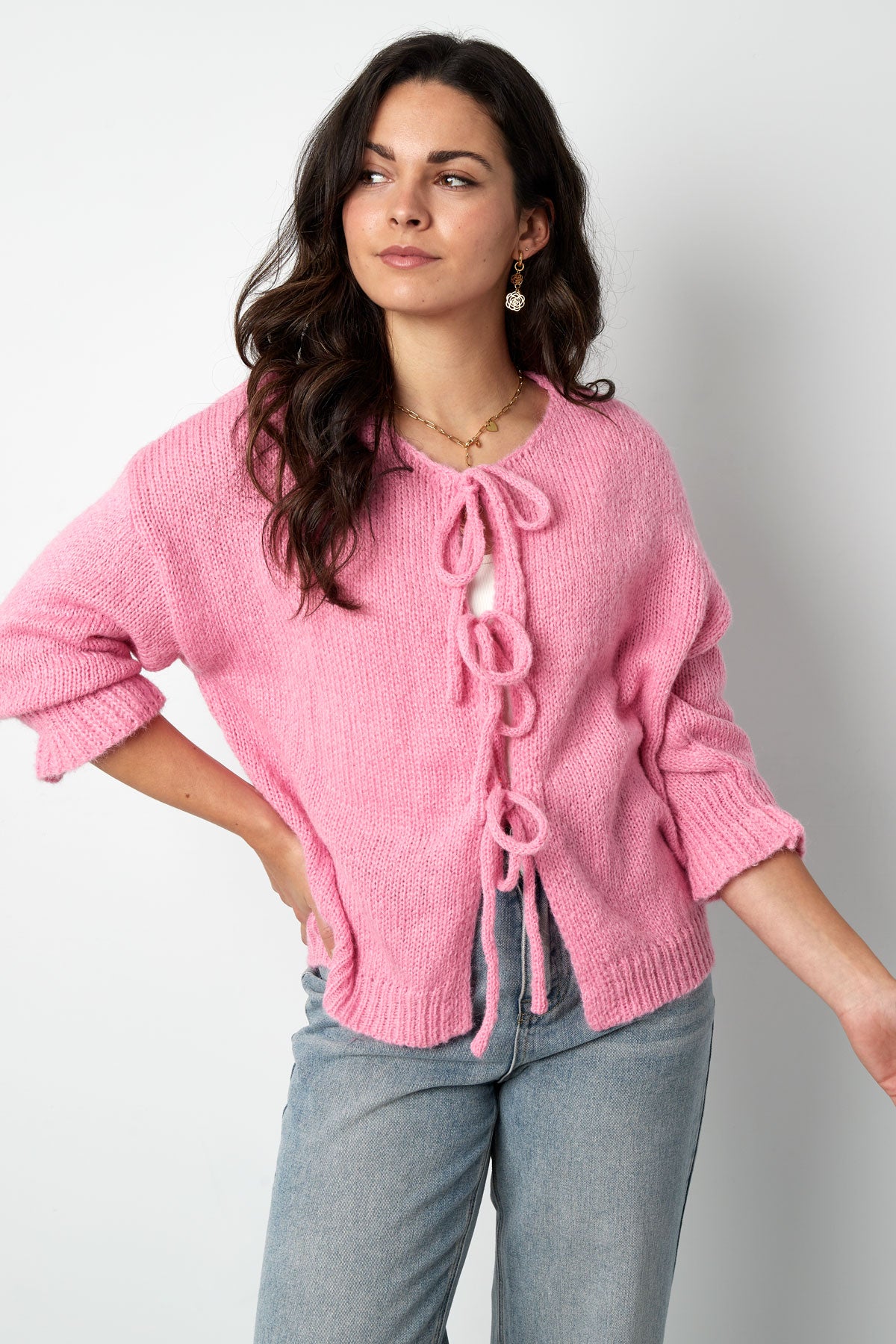 Nylon Damen Kurzarm Oberteile Oversized Mit Schnürung