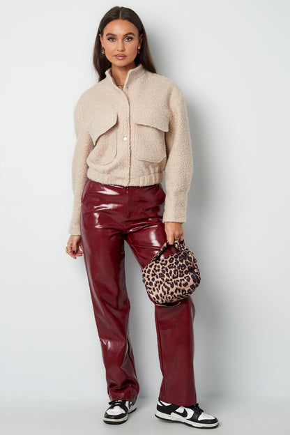 Gewebte Polyesterfaser Damenjacke Casual Einfarbig Herbst/Winter