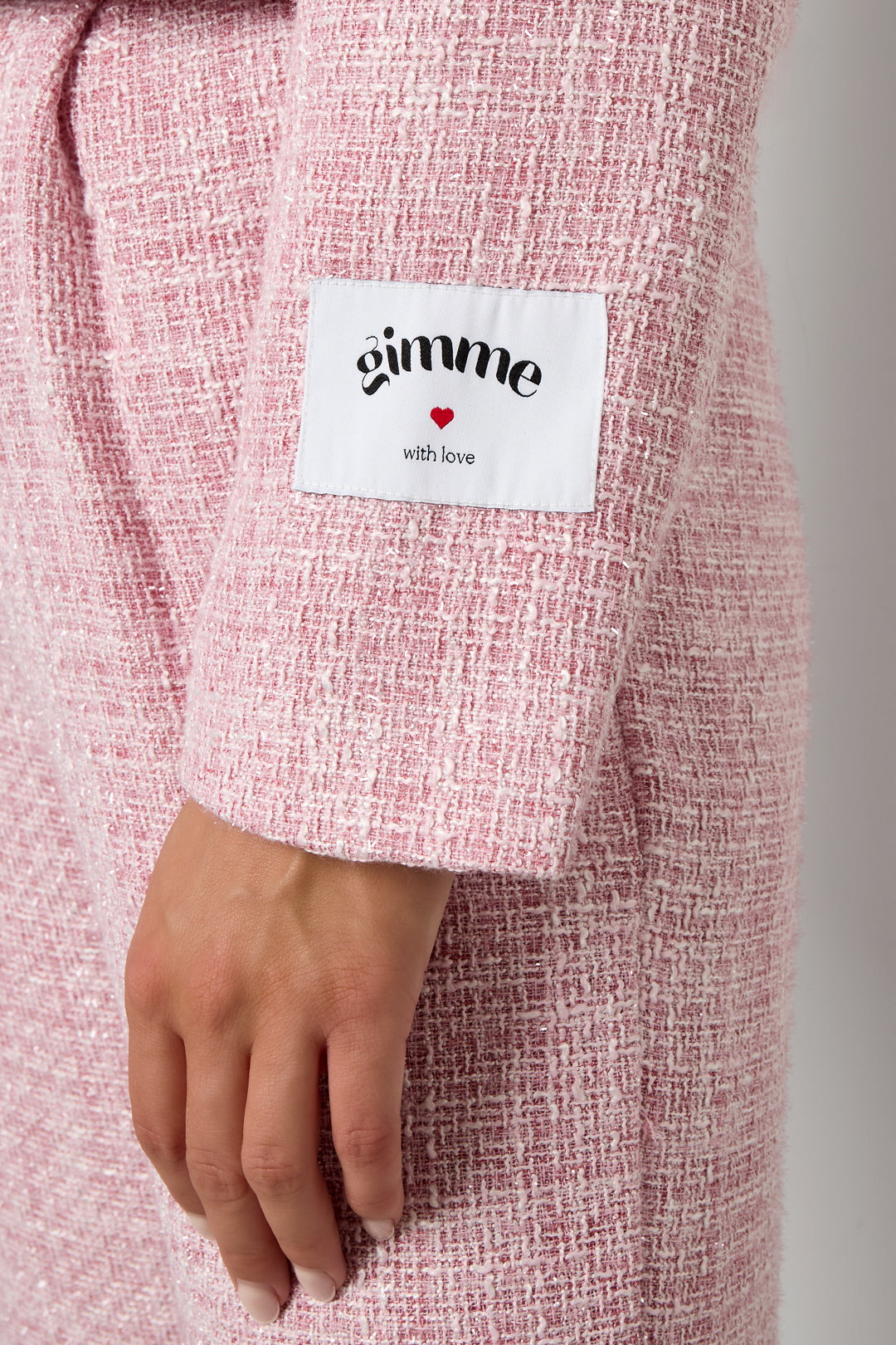 Gewebte Polyesterfasern Damenjacke Elegantes Karomuster Statement