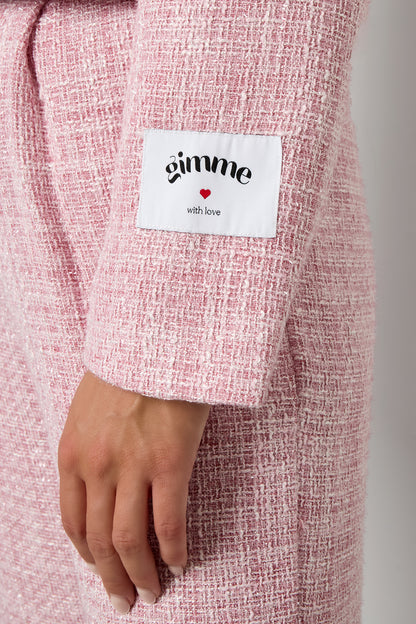 Gewebte Polyesterfasern Damenjacke Elegantes Karomuster Statement
