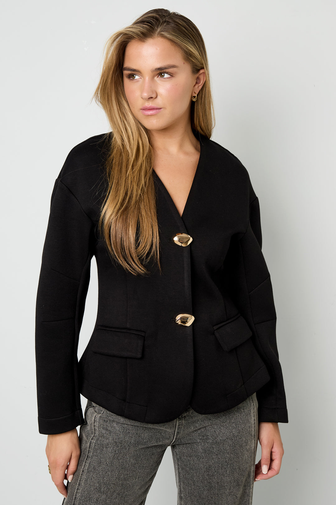 Gewebte Polyesterfaser Damen-Anzug-Set Elegantes Einfarbiges Herbst/Winter