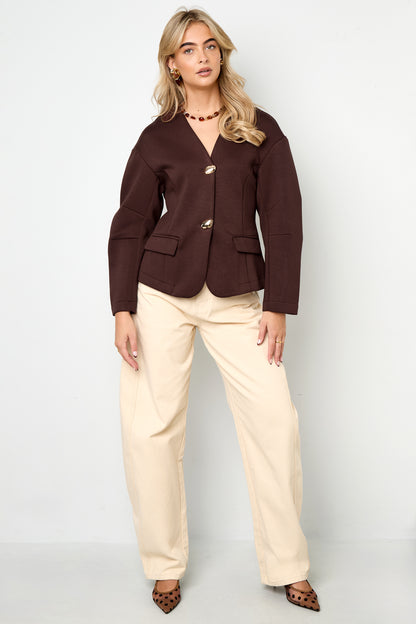 Gewebte Polyesterfaser Damen-Anzug-Set Elegantes Einfarbiges Herbst/Winter