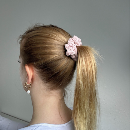Scrunchie Rippstrick Altrosa - Mini
