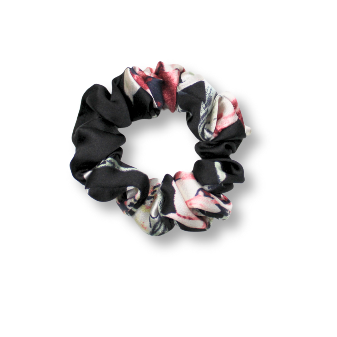 Mini Black Blossom Scrunchie