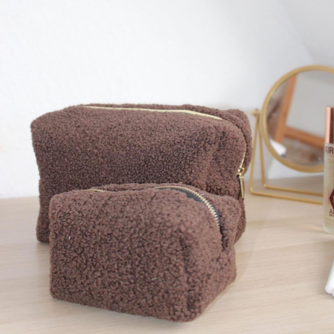 Kosmetiktasche - Teddybraun