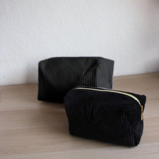 Kosmetiktasche - Cord Schwarz SIS.