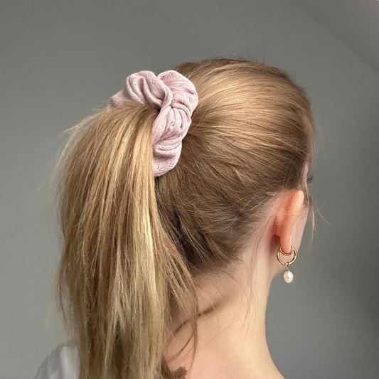 Scrunchie Rippstrick Altrosa - Standard