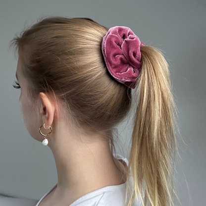Scrunchie Samt Weinrot - Standard