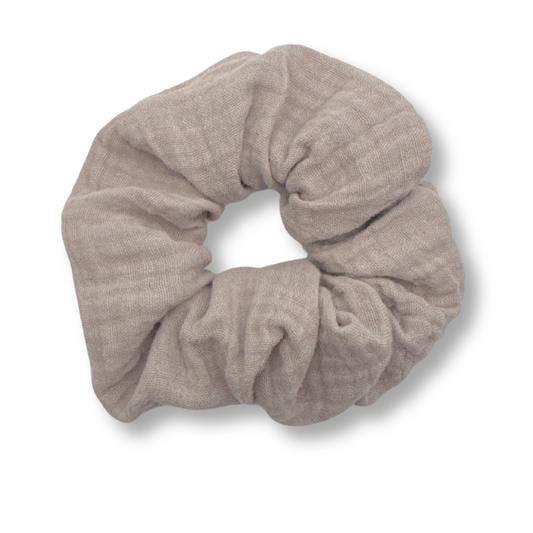 Scrunchie Musselin Beige