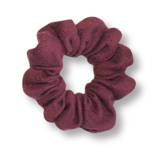 Scrunchie Rippstrick Aubergine - Standard