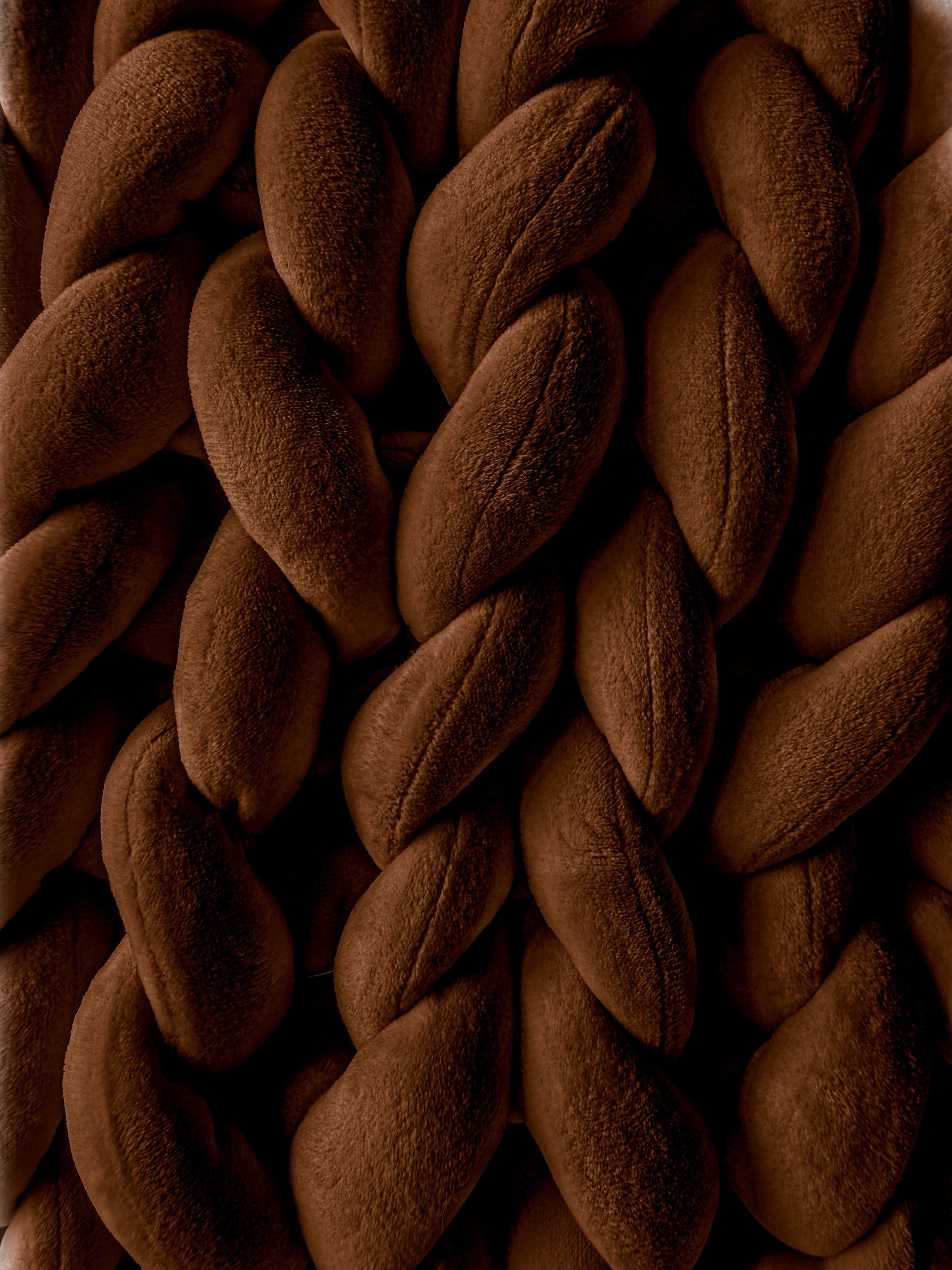 Grobstrickkissen aus Chunky Wolle - Braun SIS.