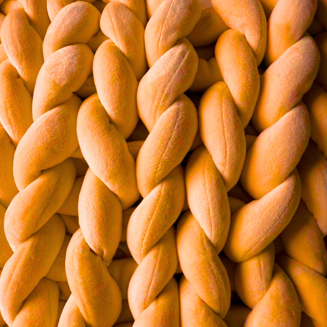 Grobstrickkissen aus Chunky Wolle - Orange SIS.