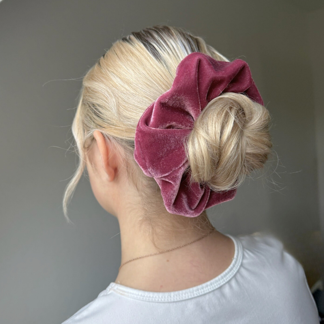 Scrunchie Samt Weinrot