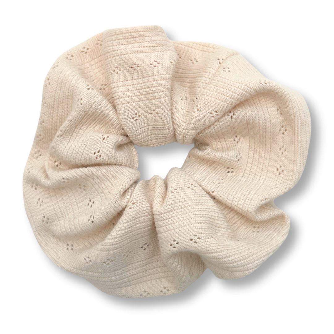 Scrunchie Rippstrick Beige - XXL