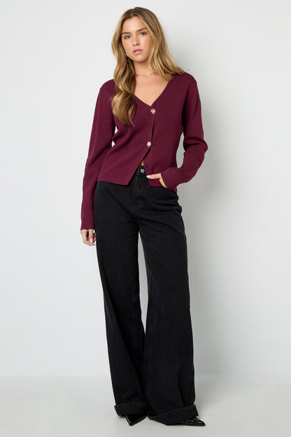 Viskose Strick Damen Cardigan Casual Einfarbig Herbst/Winter