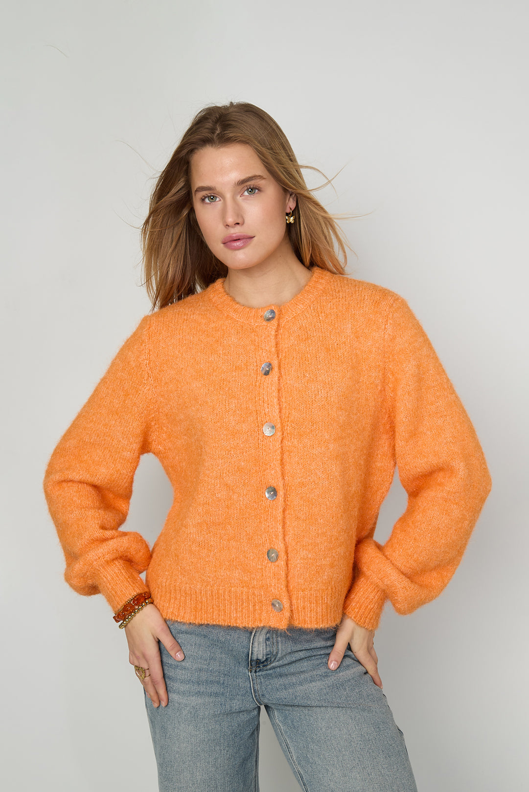 Gestrickte Polyesterfaser Damen-Cardigan Casual Einfarbig Herbst/Winter