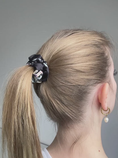 Scrunchie Black Blossom - Mini