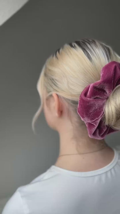 Scrunchie Samt Weinrot