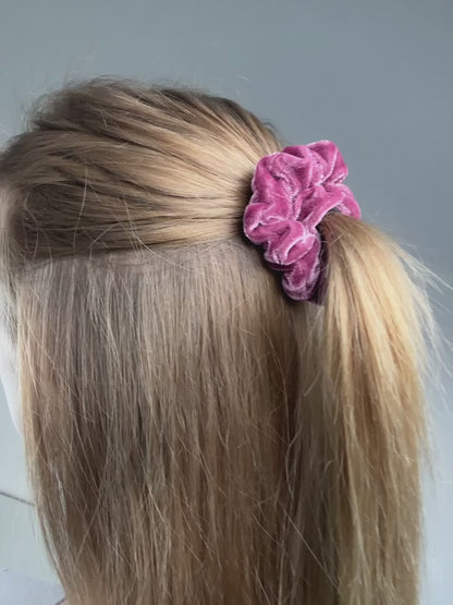 Scrunchie Samt Weinrot - Mini